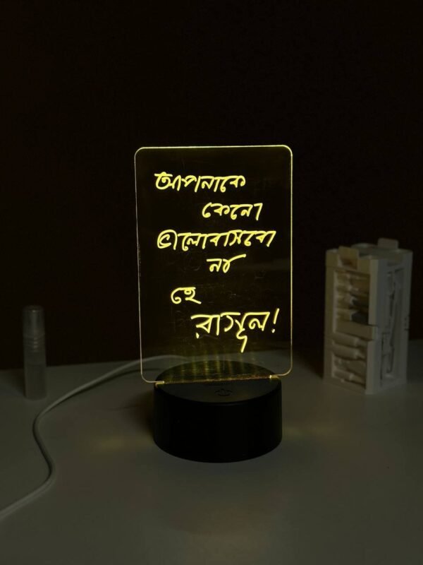 GearUP Acrylic Multicolor Night Lamp with Writable Board and Eraser Pen - Image 3