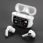 A9 Pro ANC Touch Screen Display Earbuds – White Color - Image 4
