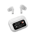 A9 Pro ANC Touch Screen Display Earbuds – White Color - Image 2