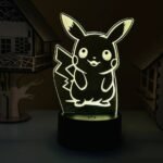 GearUP Acrylic Multicolor Night Lamp (Pikachu)